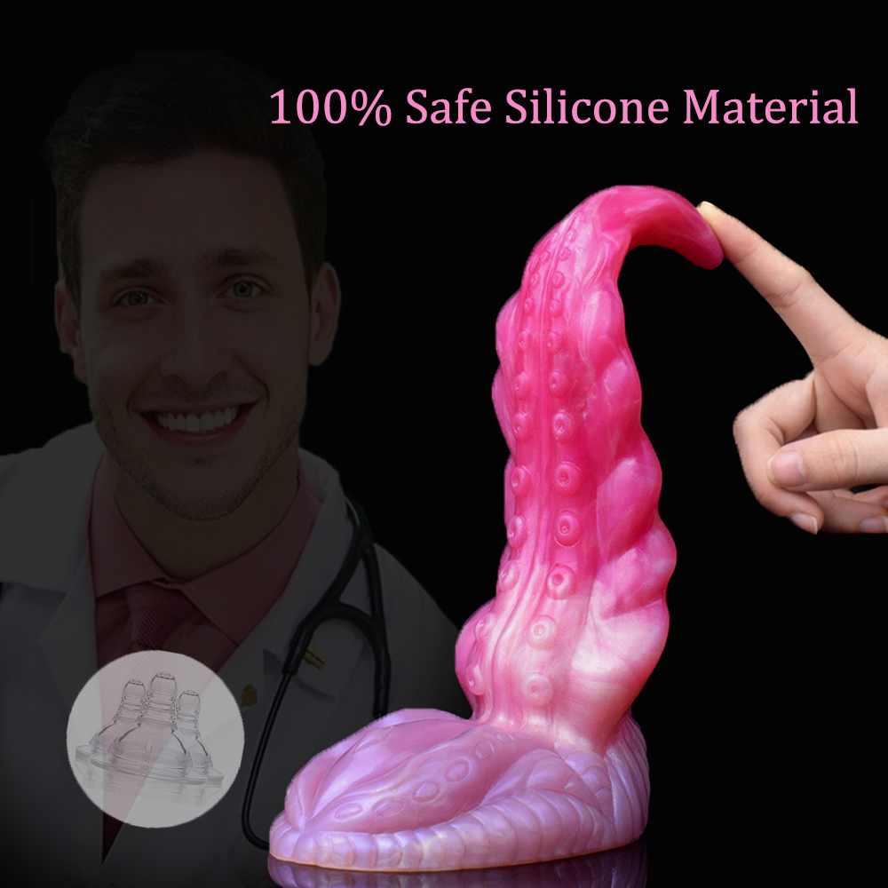 Frko mjuk silikon bläckfisk tentacle artificiell dildo s form penis sucker g-spot stimulerar anal plug sexleksaker för kvinnor män 18+
