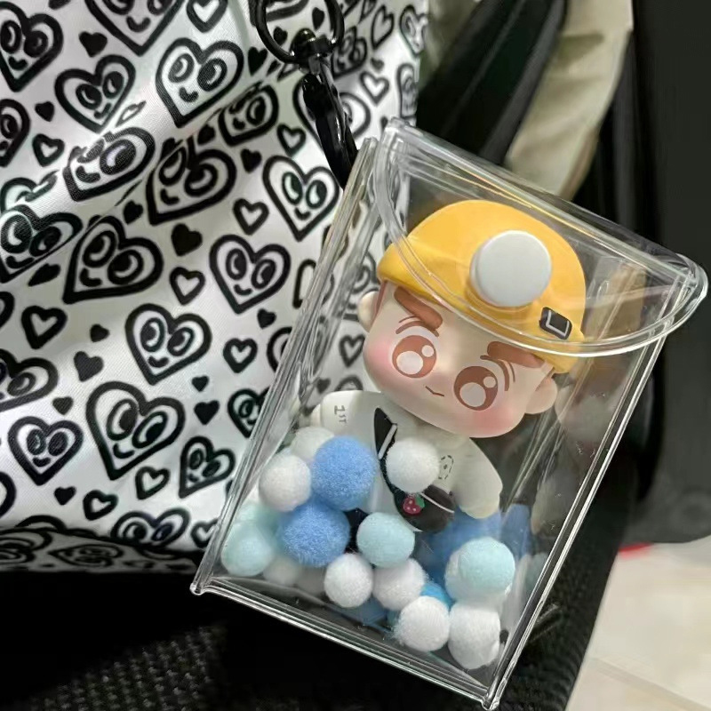 Transparent PVC Mystery Box Organizer Box Keychain Bag Protect Mystery Toy Storage Case for Jasmine Bubble Matt Doll Toy