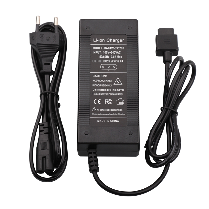 Chargeur de batterie 53.5V 2A pour NIU KQI 2 KQI 3 Adaptateur électrique Scooter Adaptateur électrique ACCESSOIRES DE BIDE FAX