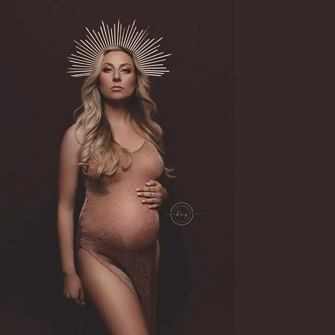 Abiti di maternità Punteggi fotografici di copricapo corona donne in gravidanza vestito gotico lolita dea di halloween party peli accessori 240412