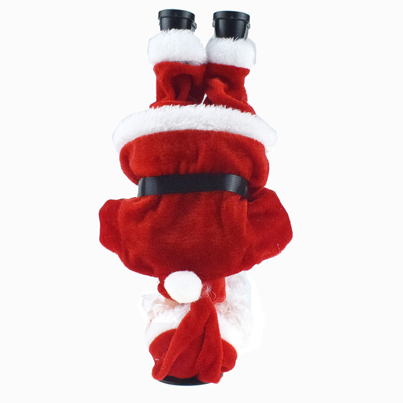 Polon de santa de jouet en peluche électrique décorations de Noël drôles.
