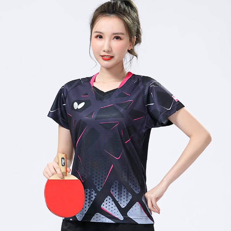 Jerseys Mens Badminton Sport Shirts Ping Pong Table Tennis Top Quick Dry Breattable Jersey Team Clothes Game Running Short Sleeve 40