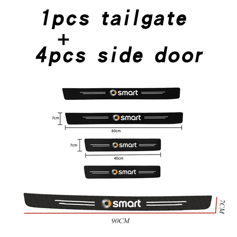 Acessórios para adesivos de peitoril da porta do carro para Mercedes Smart Fortwo Forfour 450 451 453 Acessórios Carro Anti Scratch Fita impermeável