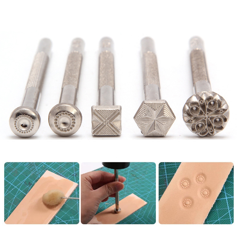 Leather Stamp Printing Alloy Tool Diy Handmade Leather craft Stamp Wax Leather Carving Engraving Emboss Making Tools