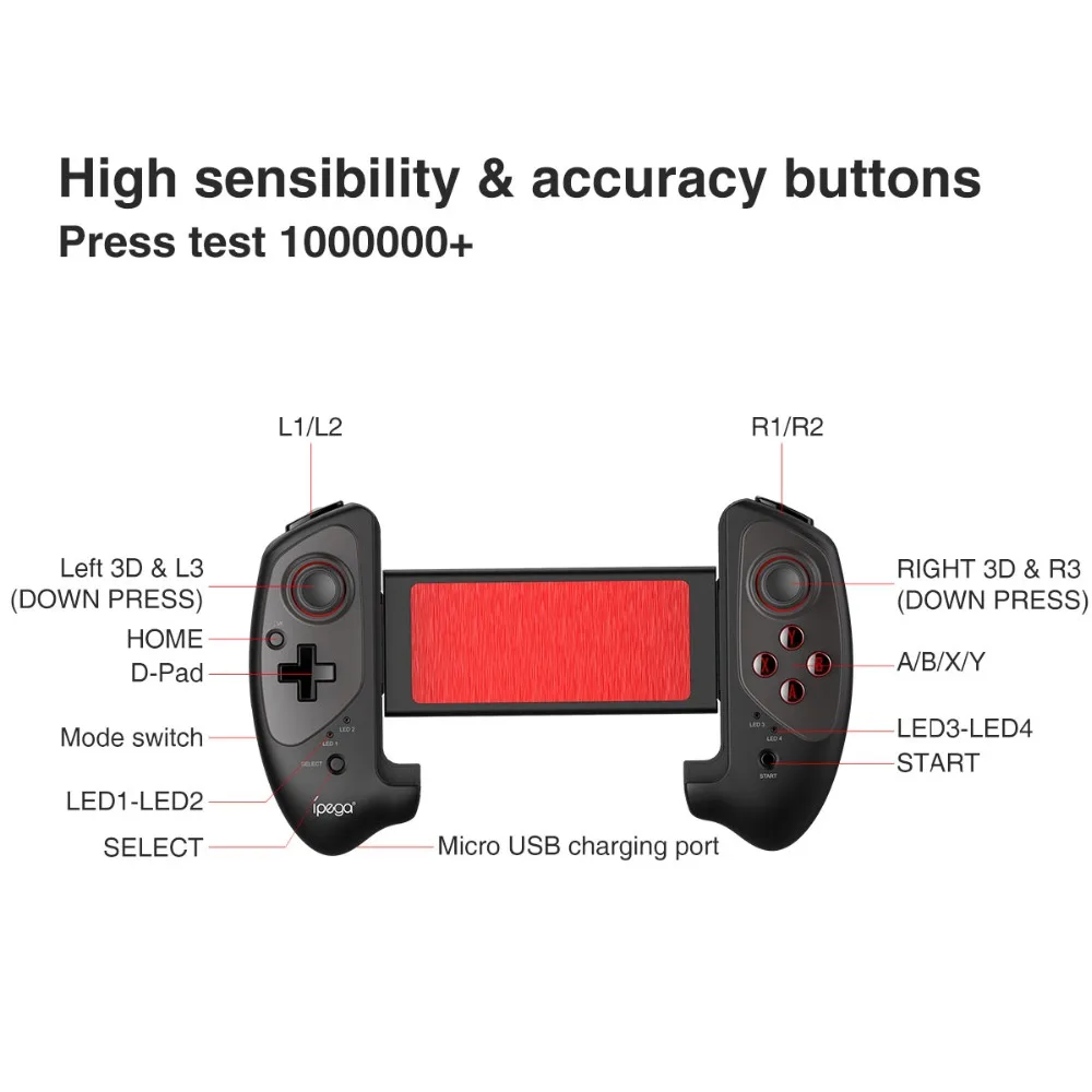 GamePads Ipega PG9083S Беспроводной Gamepad Bluetooth -контроллер Pubg Game Pad Joystick Joystick для iPhone iPad Joypad Control Control