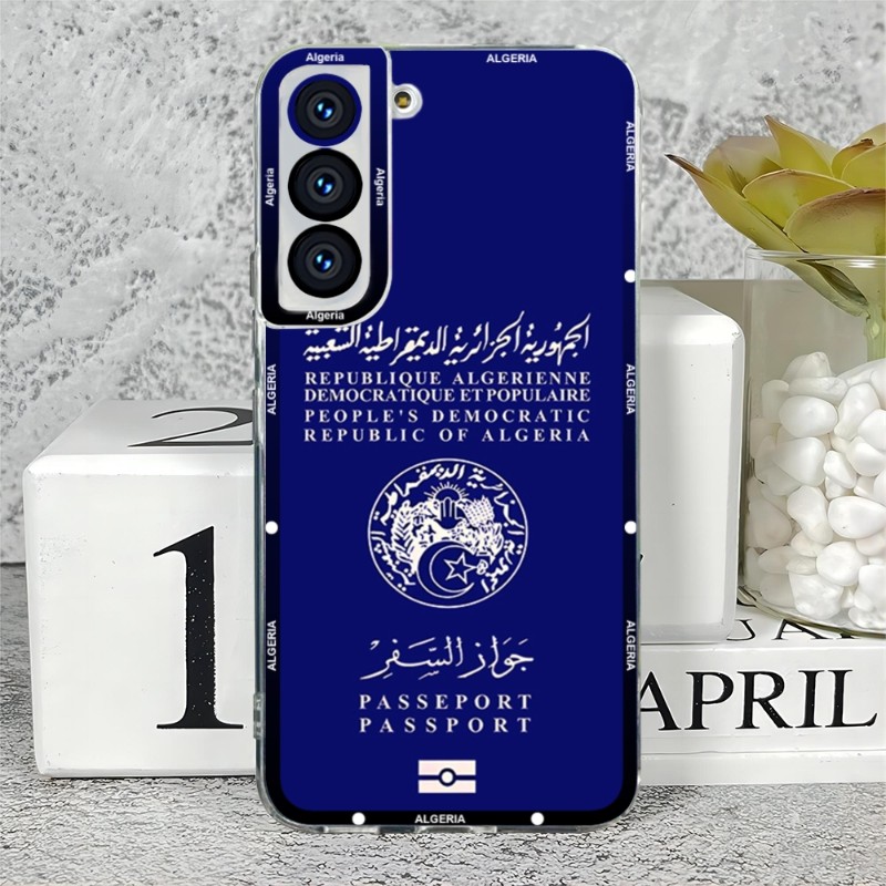 Algeria Passport Tshirt電話ケースSamsung S20 S21 S22 S23 A11 A13 A22 A32 A51 A52 Plus Ultra Angel Eyes Coque