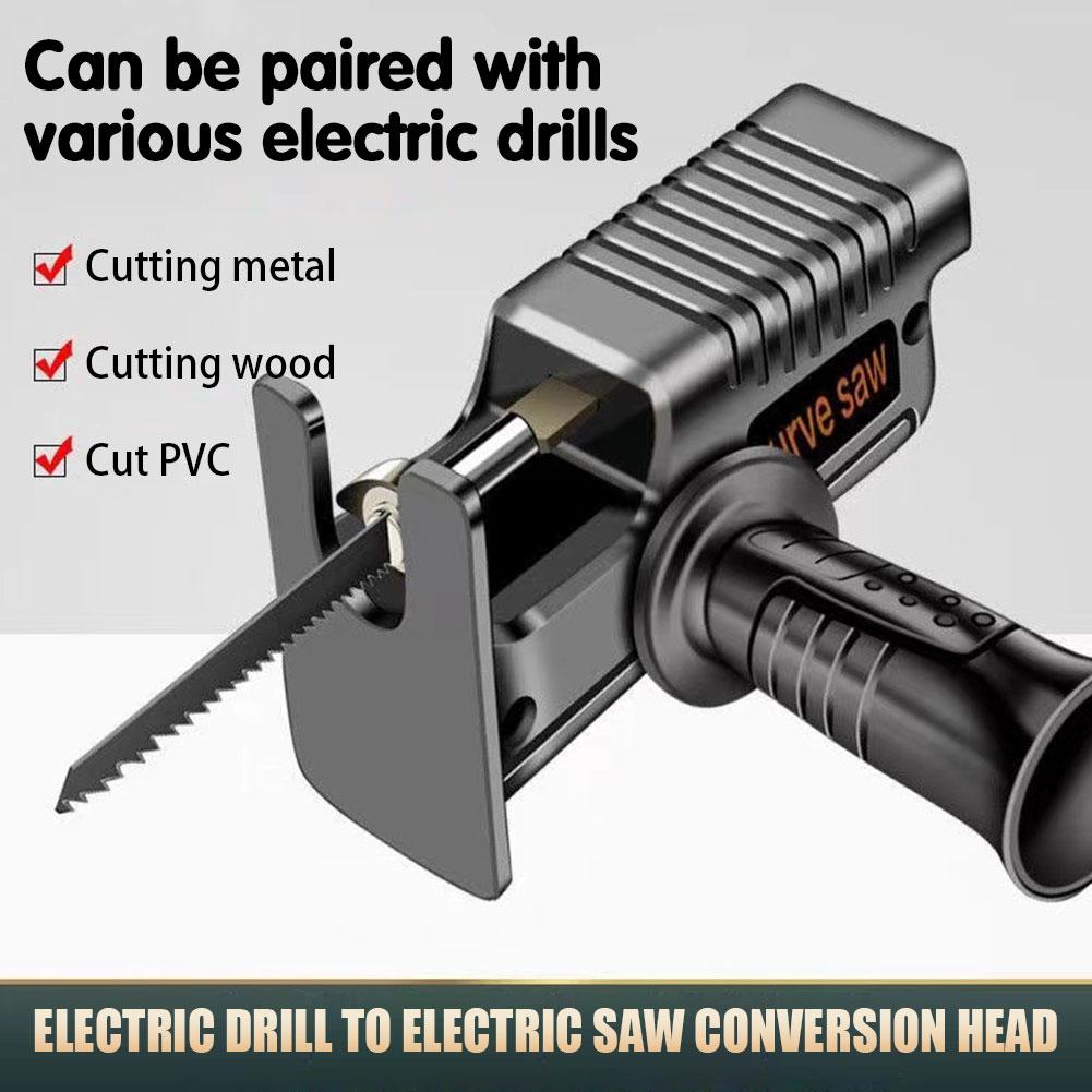 Bärbar fram- och återgående sågadapter Electric Drill till elektrisk såg för trämetallskärningsverktyg med Saw -verktyg åtkomst