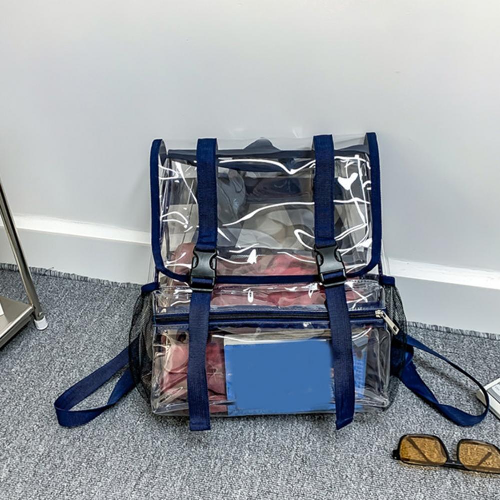 Transparante PVC -laptop Clear Backpack Waterdicht Stadium Goedgekeurde Clear Bag School Backpack Zie door schoolrugzak