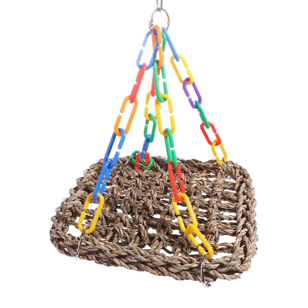 Birds Cage Accessories for Parakeets Bite resistant Rope Parrot Swing Toys Parrot Hammock Bird Hanging Bed Bird Perch