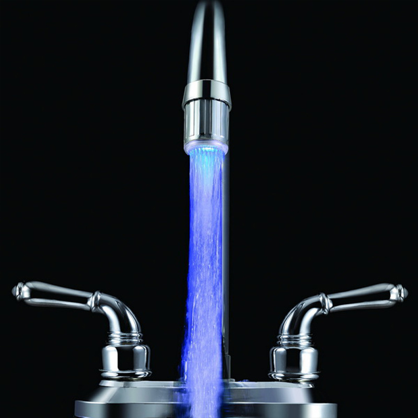 Kreative LED -Beleuchtung Wasserhahn Lichter Duschmischer Küche Badezimmer Wasserhahn ohne externe Stromversorgung