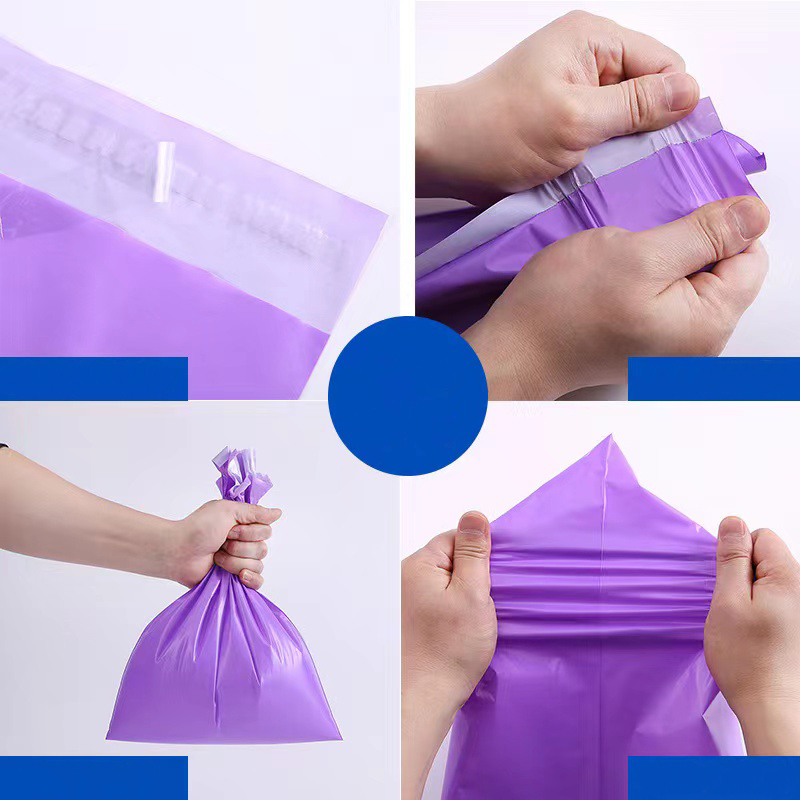 Sac de courrier enveloppe Purple Emballage de livraison Sac de livraison imperméable Sac de diffusion d'auto-adhésif