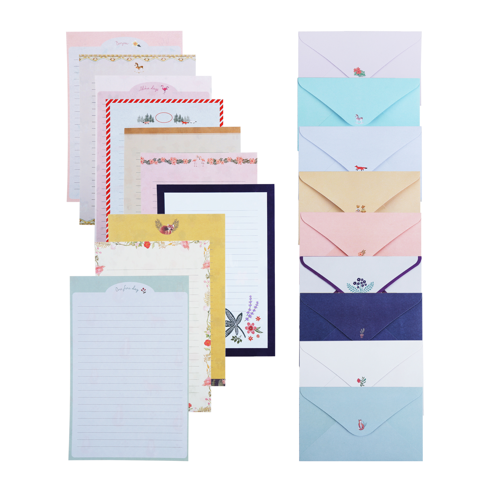 Papiers de lettres enveloppes Sweet Letter Paper Enveloppe Set Mignon Animal Writing Papers Festival Letter Festival for Friends