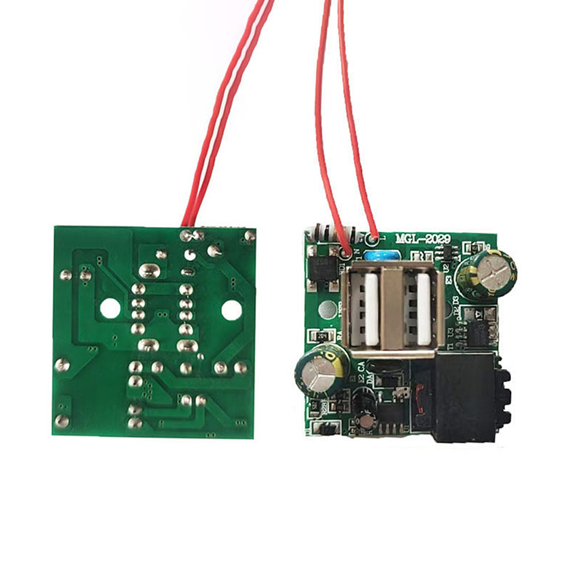 2.4A 1A Dual USB Output Charing Power Module Circuit Board för mobiltelefon USB-enhet Typ-C Port Charging Circuit Board Socket