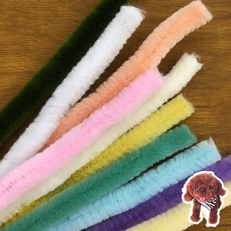 1.5m Velvet Flowers Twist Stick Colorful Plush Twist Stick Soft Felt Strip Sewing Supplies Diy Handmade Plush Animal Crafts