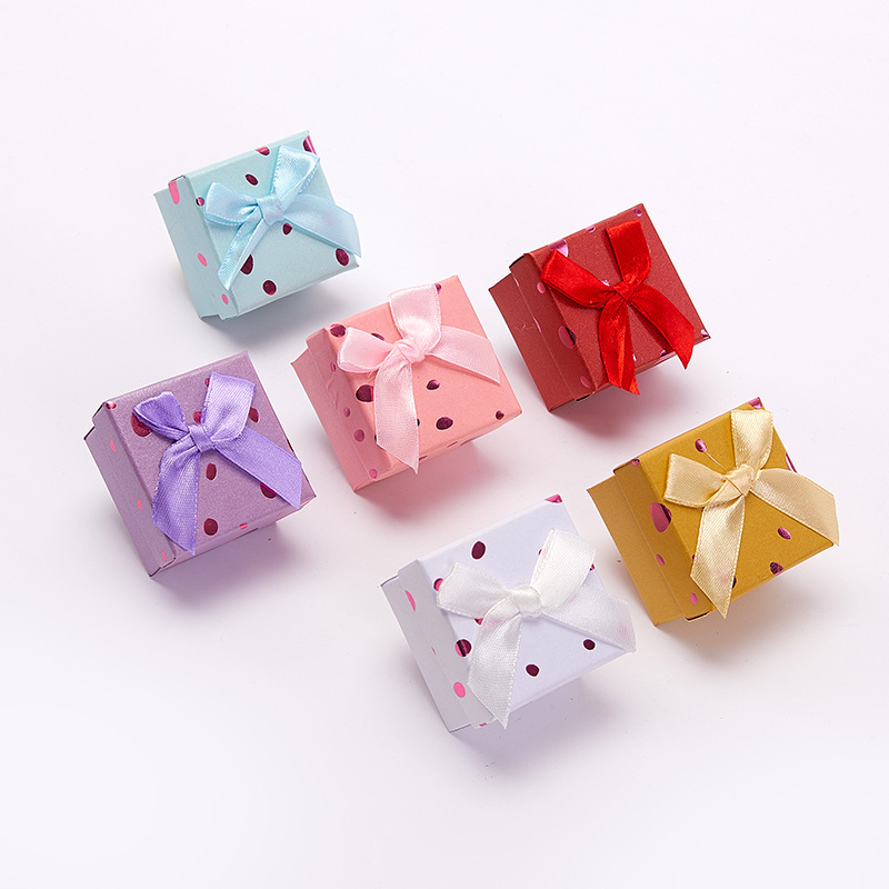 Mini Ring Box Bowknot رائع هدايا تغليف مجوهرات مجوهر