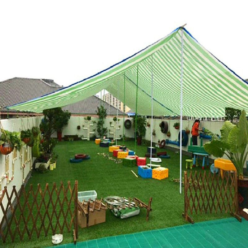Green à rayures à rayures Mesh épaissie de toiture haute densité Balconie Shade Afficher la nuance de jardin en treillis