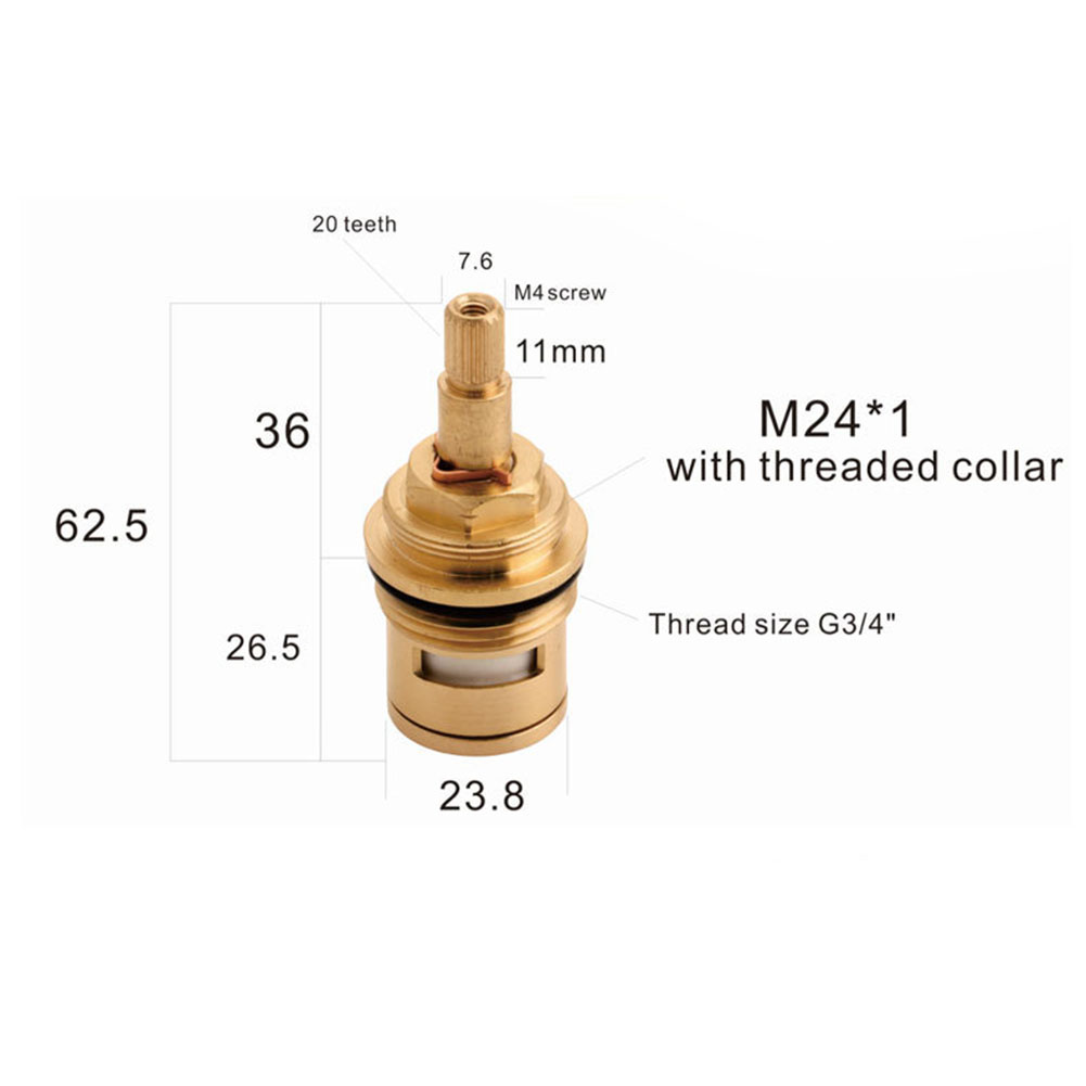 Replacement Brass Ceramic Tap Valve Cartridge G3/4 For Hot & Cold Faucet Ceramic Disc Cartridge Inner Faucet Valve For Bathroom