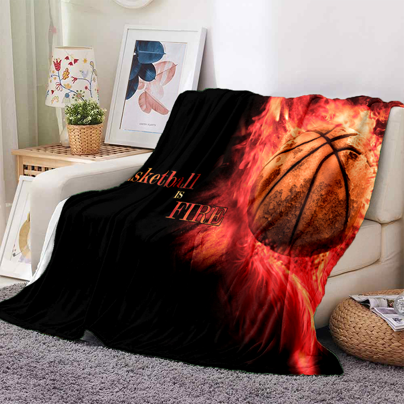 Фланелевое одеяло на заказ для пикника и кемпинга, баскетбольное спортивное одеяло, дом, тепловая, горячая распродажа