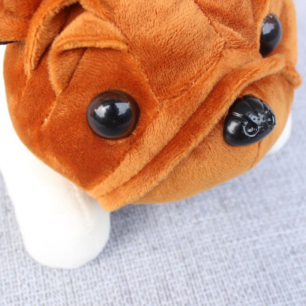 23cm Shar Pei Dog Plush Toy جديدة لطيفة وحساسة صغيرة من الكلب الكلب التجاعيد دمية مخططة لهدايا عيد ميلاد الأطفال