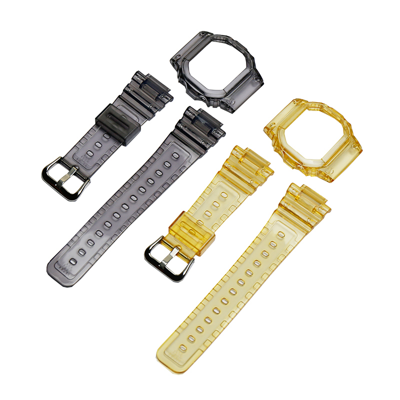 Watch accessories for DW5600 GW-M5610 Clear resin strap case Unisex Outdoor Sports waterproof strap