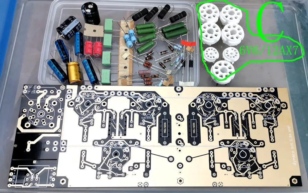 Amplifikatörler 6v6 / el84 tüp ses amplifikatörü 10W PCB kartı DIY kitleri Tüp amplifikatörü