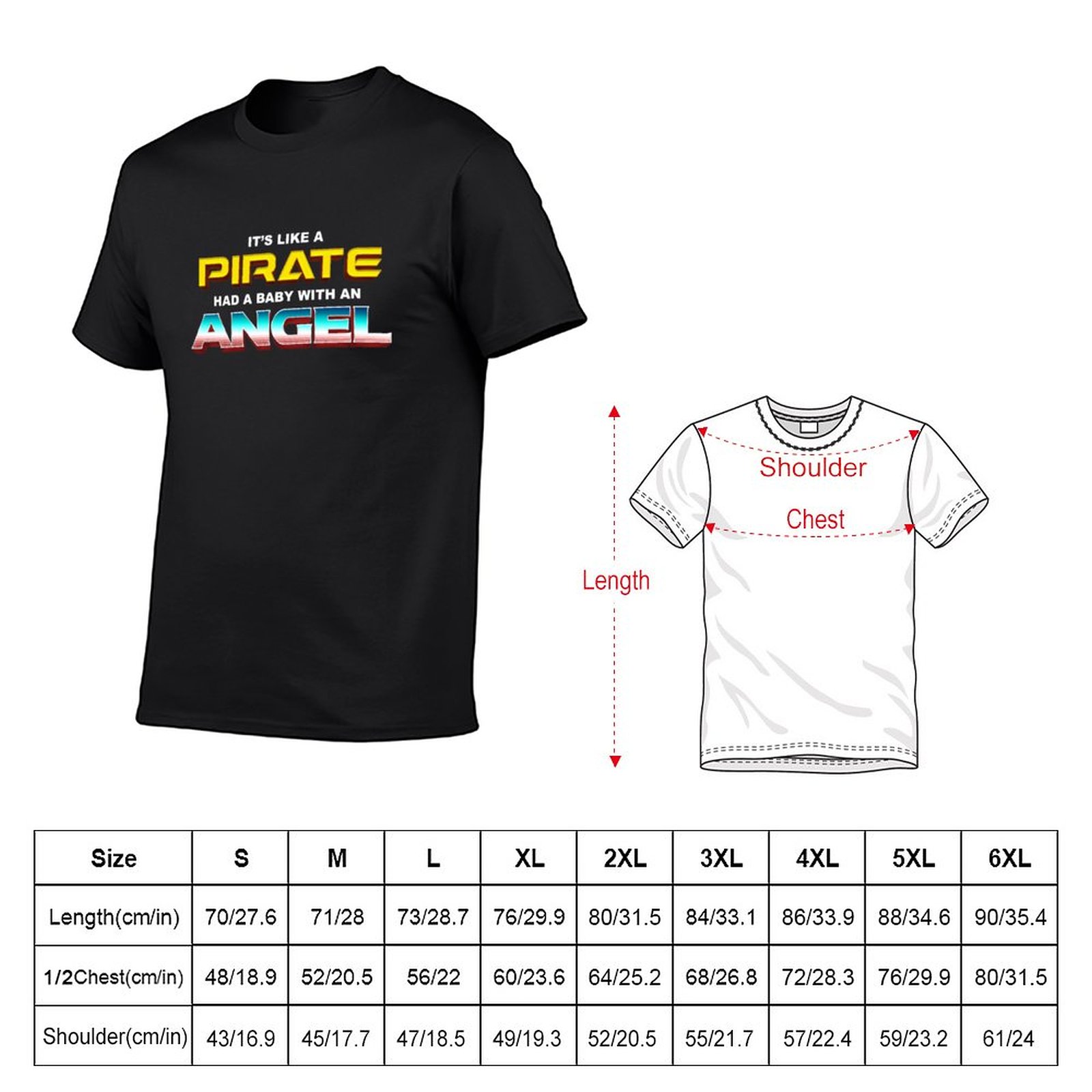 Nouveau c'est comme un pirate avait un bébé avec un t-shirt ange t-shirt sweat-shirt vintage des vêtements garçons t-shirts blancs pour hommes