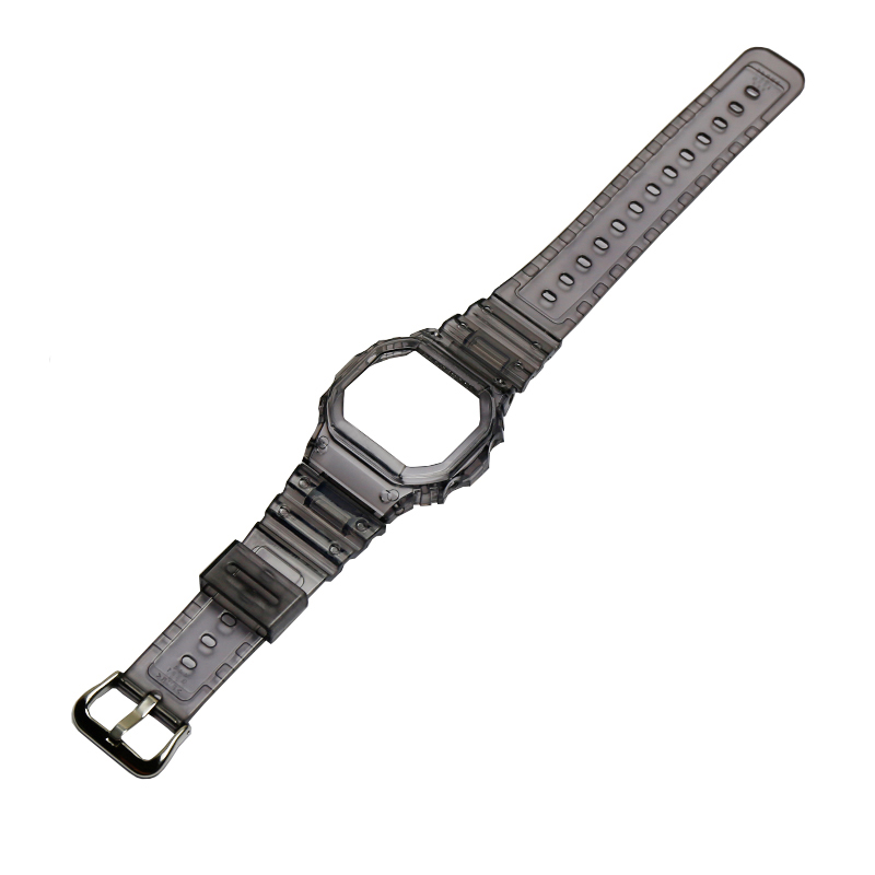 Watch accessories for DW5600 GW-M5610 Clear resin strap case Unisex Outdoor Sports waterproof strap