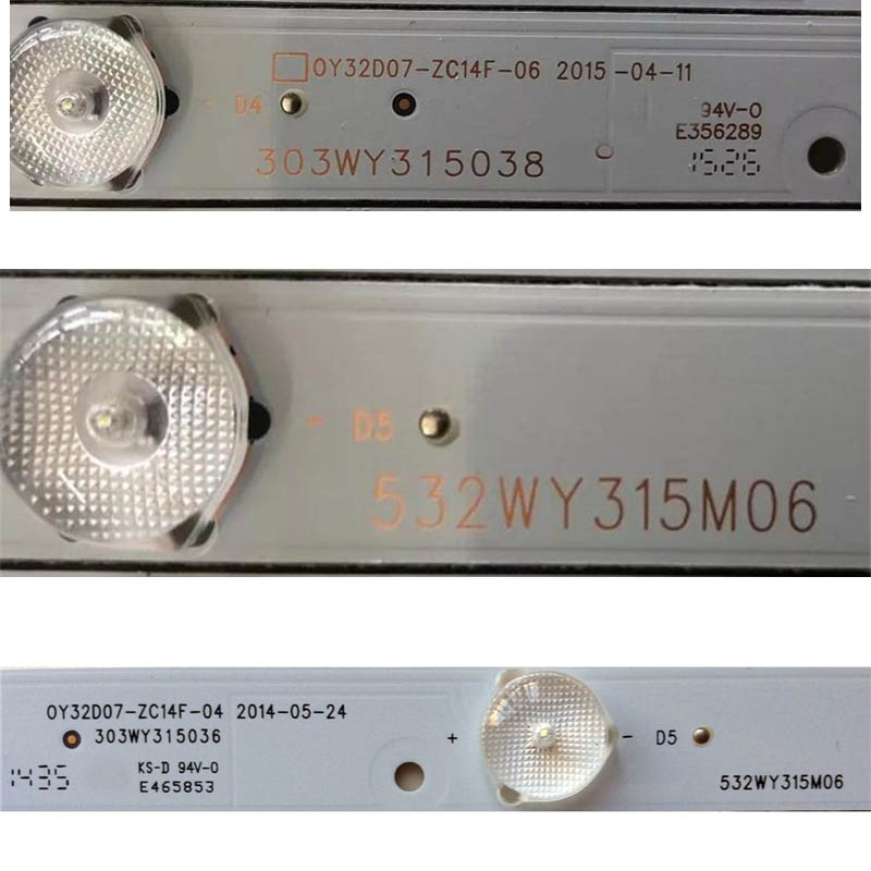 LED-bakgrundsbelysningsremsor för Polaroid PTV-3215iled Bars OY32D07-ZC14F-06 303WY315038 532WY315M06 KIT BANDS FÖR PANDA LE32D31S TAPES