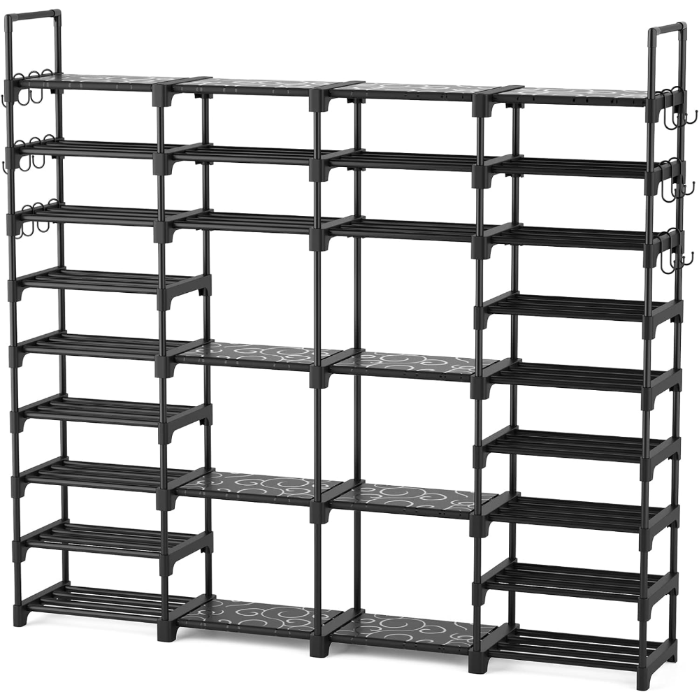 Large Shoe Rack Organizer for Entryway Closet 64-9-Tier Heavy Duty Tall Shoe Shelf Shoes Storage