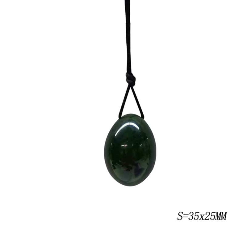 3st Yoni Egg Set Natural Nephrite Jade Massager för kvinnor Vaginal muskel åtdragning Borrerad massage Sten Kegel Övning Verktyg