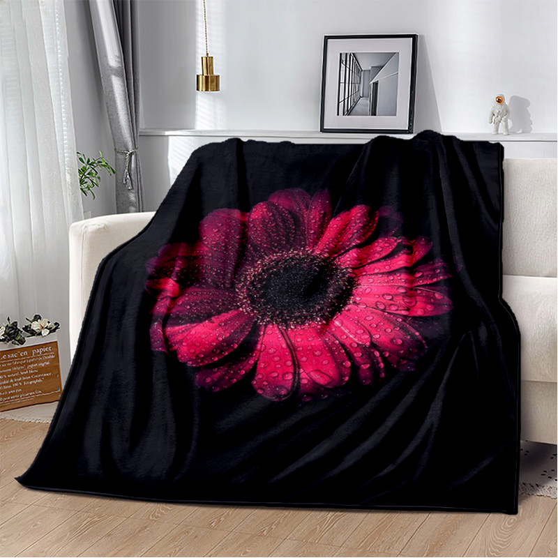 HD Nordic Daisy Sun Flowers 3D Blanket,Soft Throw Blanket for Home Bedroom Bed Sofa Picnic Travel Office Rest Cover Blanket Kids