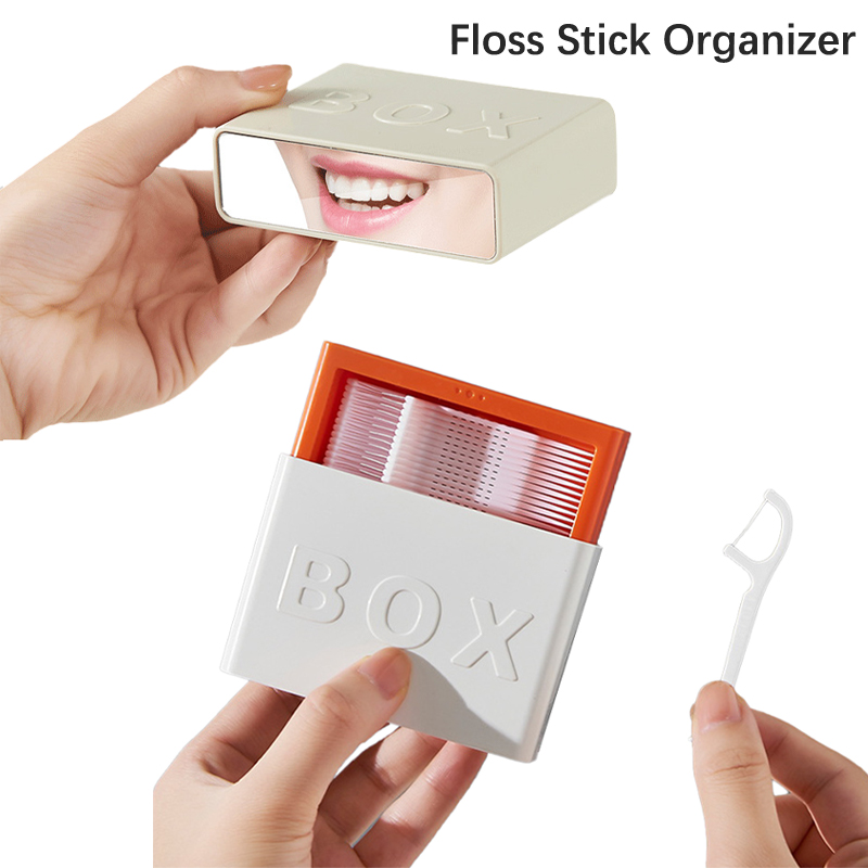 Automatisk Floss Stick Organizer Mini Portable tandpetare Lagring Organiser Box Multian