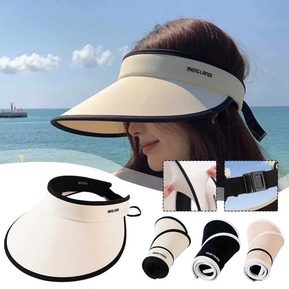 Visier breite Krempe Hüte Eimer Hüte Sommer Top leerer Sonnenhut für Frauen breit Krempe Sonnencreme Dloppy Cap Female Outdoor Casual Baseball Cap Hut für Frau UV -Schutz 240412