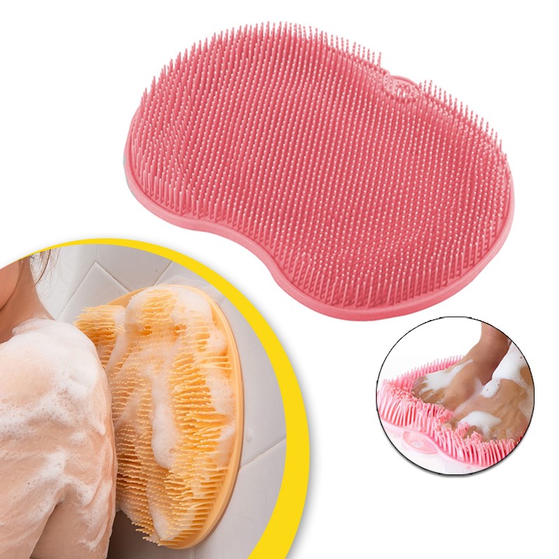 Brosse de massage de douche exfoliante Brosse de salle de bain Anti-Skid Mat Silicone Foot Brush Lazy Man's Magic Tool pour frotter les outils de bain de bain