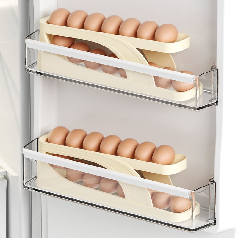 2023 Novo dispensador de ovo de camada dupla automática de camada dupla, tipo de ovo de ovo, caixa de armazenamento de ovo de ovo de copa de cozinha ovo de ovo de ovo