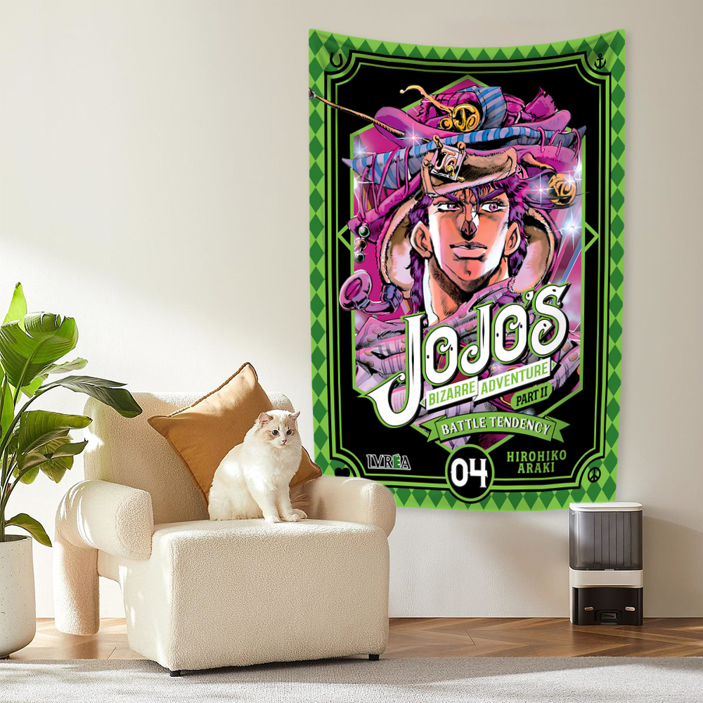 Anime Jojos Bizarre Adventure Tapestry Funny Comic Room Decor muro appeso tappeti Dormitory Camera da letto Panno da letto