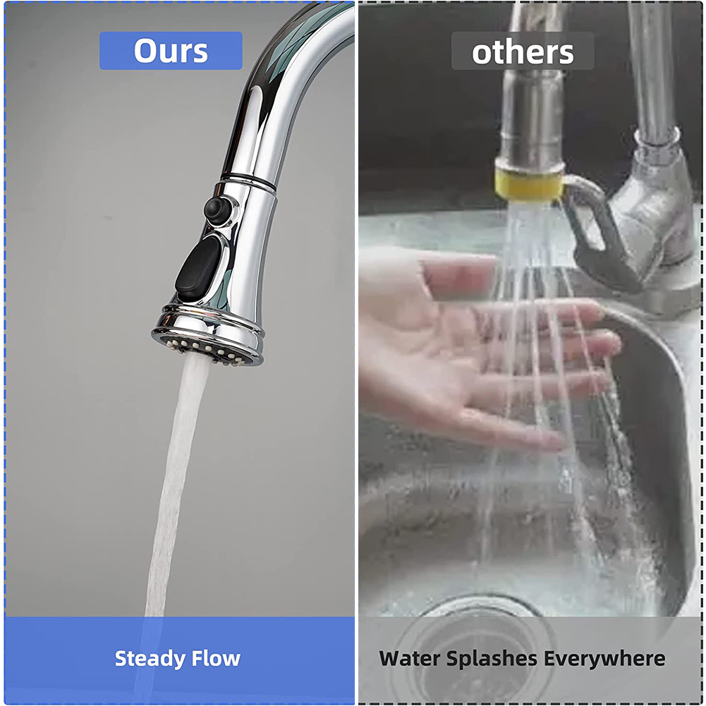 Faucet Filter 3-Functions Kitchen Sink Shower Pull-Out Spray Faucet Water-saving Sprayer Nozzle Bathroom Accessories