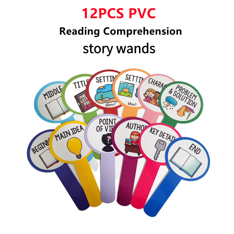 PVC Story Wands Class Cards 보드 그림책 그림 읽기 도와 어린이 학습 지원 AIDS 교실 자원 홈 가족 게임