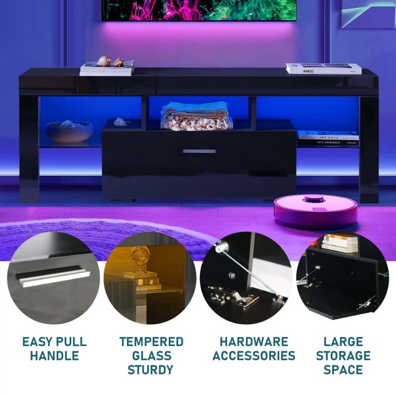 Aukfa LED TV Stand pour les téléviseurs jusqu'à 60 