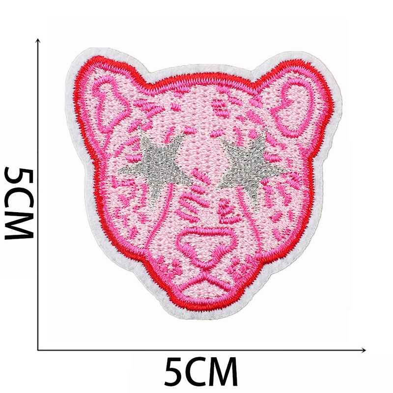 Lettre rose Cheetah Patches brodé