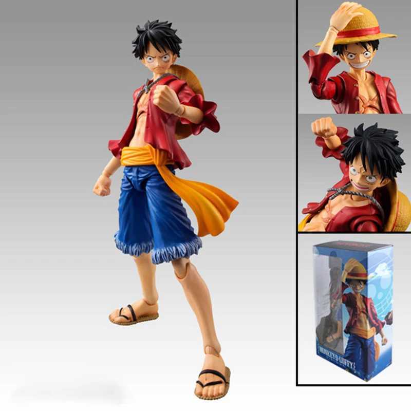 Comics Heroes 17cm One Piece Anime Figures Paille Chapeau Sons singe D Luffy Variable Articulée Luffy Action Figure Collection Modèle Ornements Toys 240413