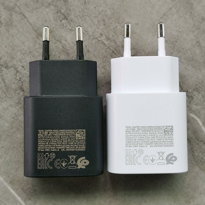 25W EU US US PLUCT ACRGER PD Super Fast Charge Adapter لـ Galaxy S20 S21 S22 S23 S24 Note20 Ultra 10 Plus Z Flip Fold 5 4 3 2