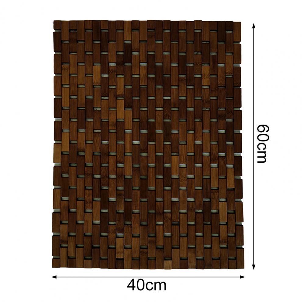 Бамбуковая ванная коврик для водонепроницаемого прямоугольника против скольжения густого полого деревянного спа-салона складной коврик для душа ручной работы бамбука бамбука