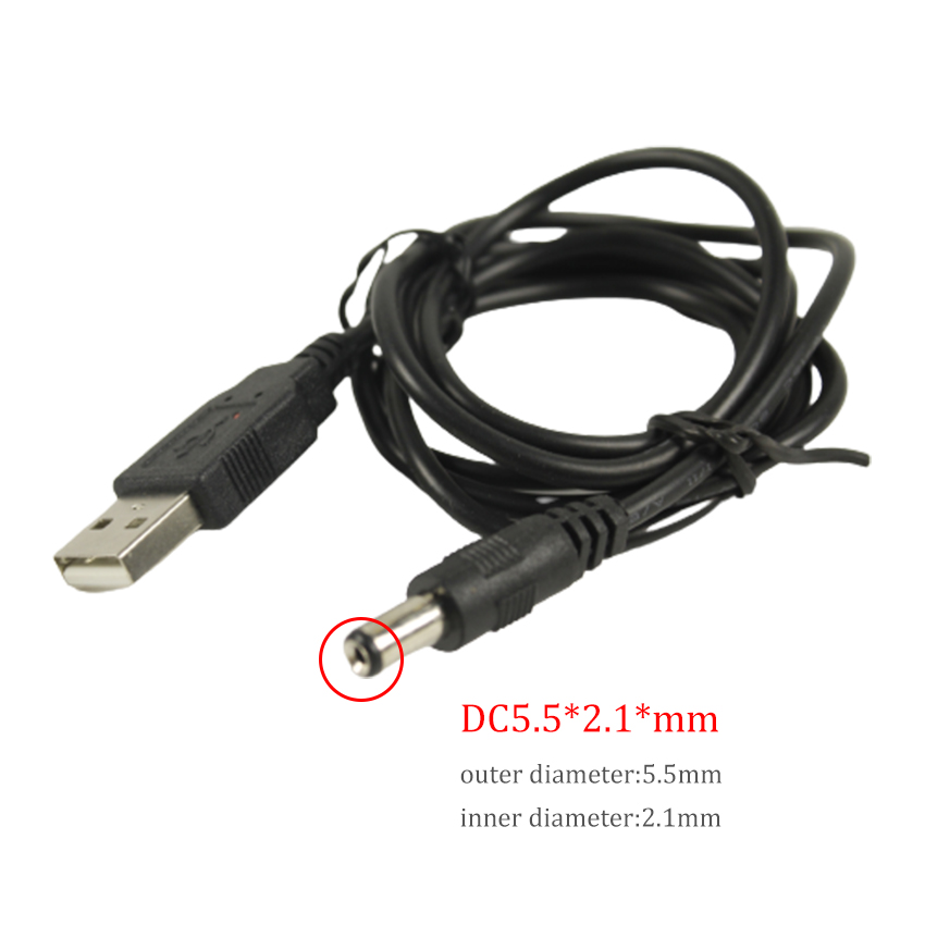 E 1M USB2.0 para o cabo de alimentação DC, cabo de reparo inarticulado, cabo de plugue, cabo de carregamento adequado para laptop Lenovo HP, Dell PSP