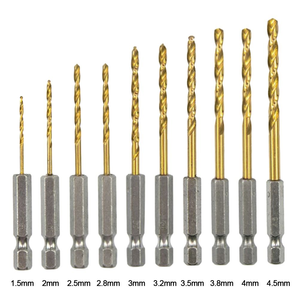 Drillage de torsion en revêtement en titane à haute vitesse 1,5-7,0 mm 1/4 de bits hex