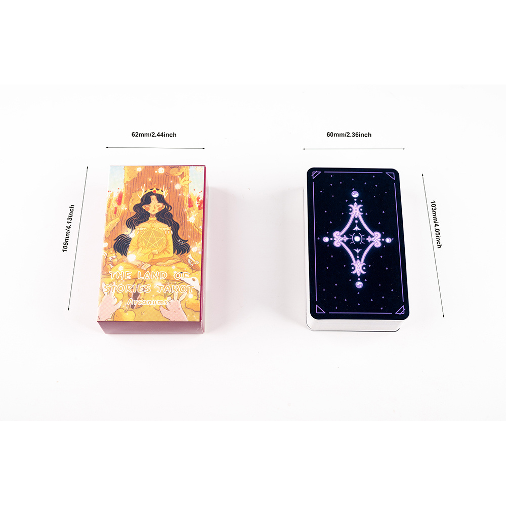 Inglês A Terra das Histórias Tarot Tonela Towloth Essence Cards Deck For Girls Tarot Cards Rider Waite