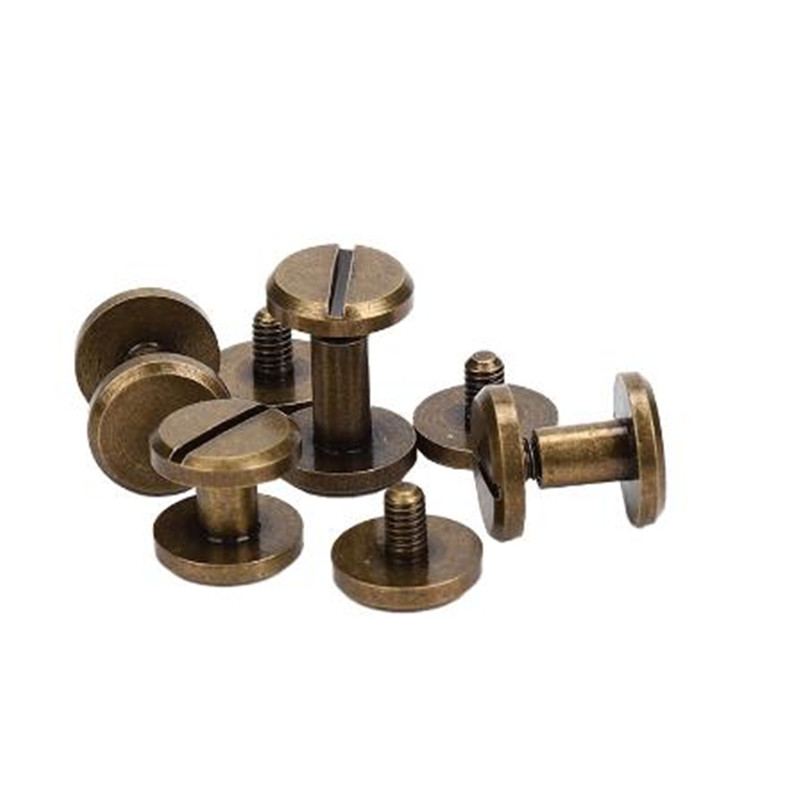 Brass with bronze colour Chicago Belt Screw Nail Stud Rivets Head Dia 8mm 10mm H=3/4/5/6/7/8/9/10/11/12/13/14/15/16/18/20