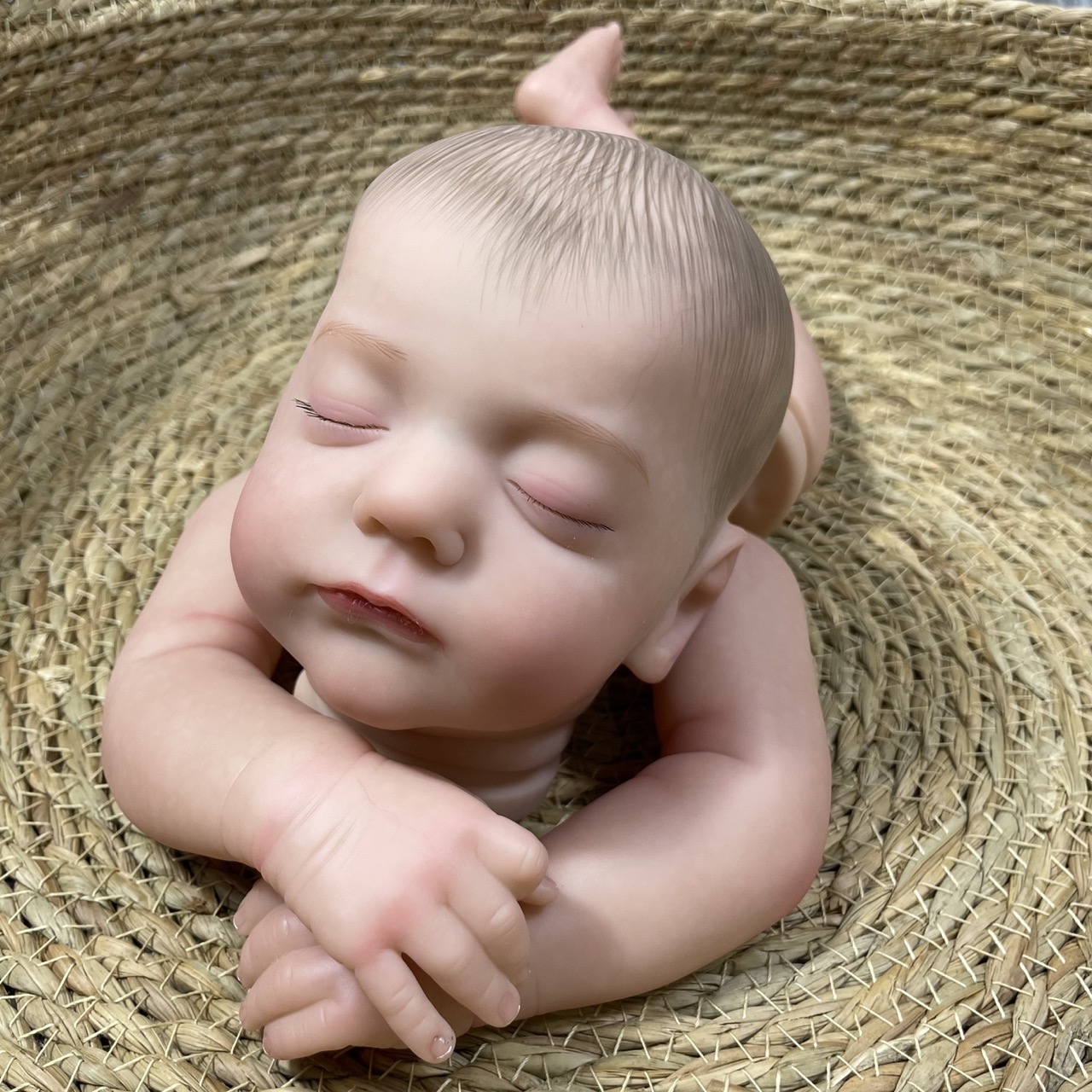 Nowy 20 -calowy niezruszony zestaw Lalki Reborn Doll Alesia 3D Widoczne żyły Dollowe Części z tkaniną