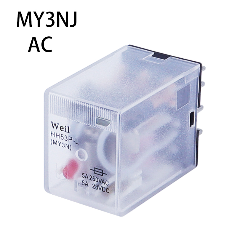 Новый тип глазурь микро мини -реле HH53P MY3NJ 11PIN AC12V/AC24V/AC110V/AC220V Смешательная электромагнитная катушка/AC220V