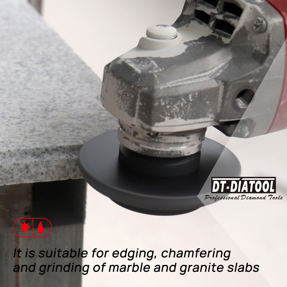 DT-DIATOOL 85 mm diamentowy krawędź do szlifowania 22.23 mm marmurowy granit fazowanie szlifierki ceramiczny dysk szlifowania kamienia